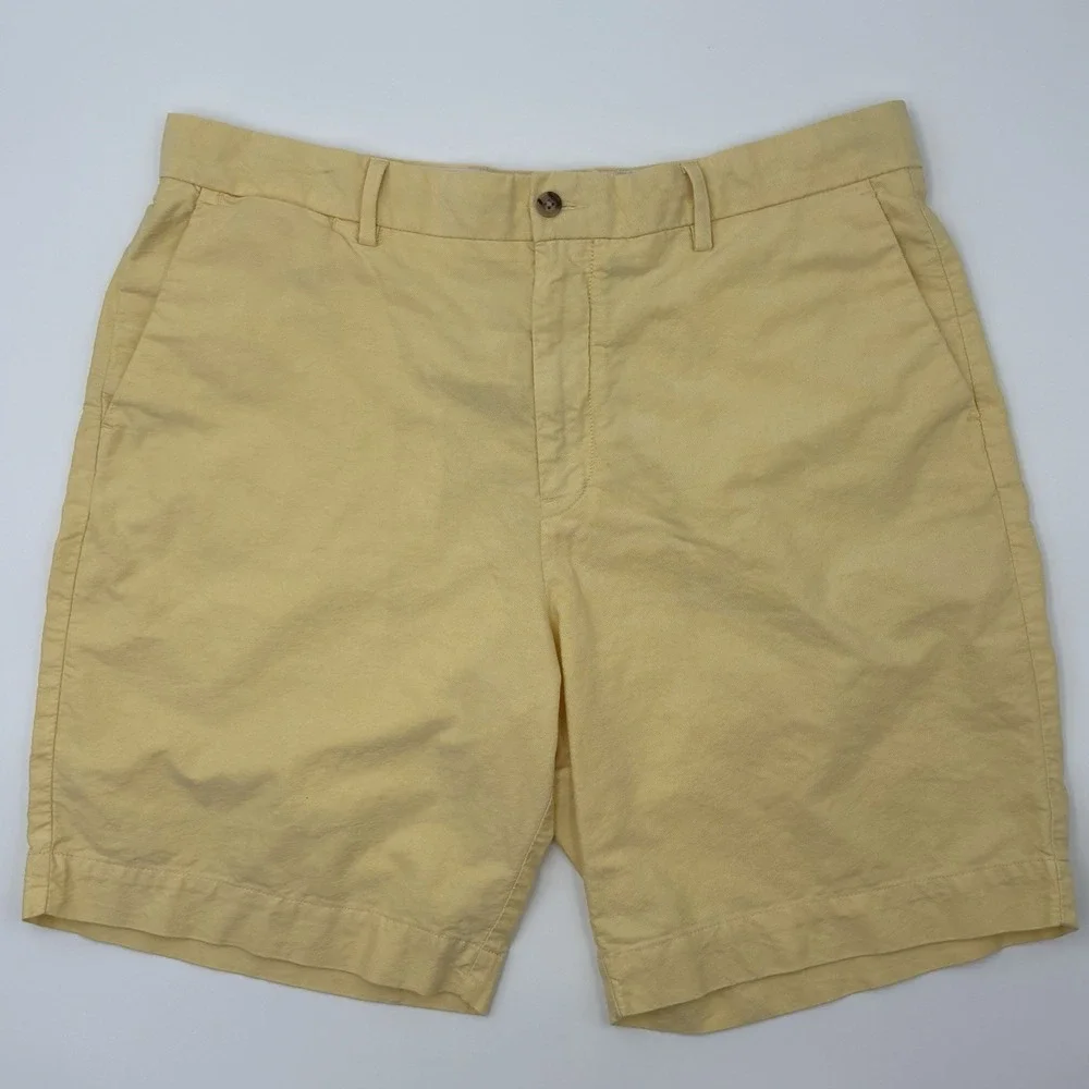 Polo Ralph Lauren Shorts Mens 36 Yellow Classic Fit Chino Flat Front 9